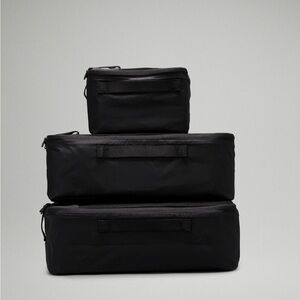 Lululemon Travel Packing Cubes Set (3) Black NWT